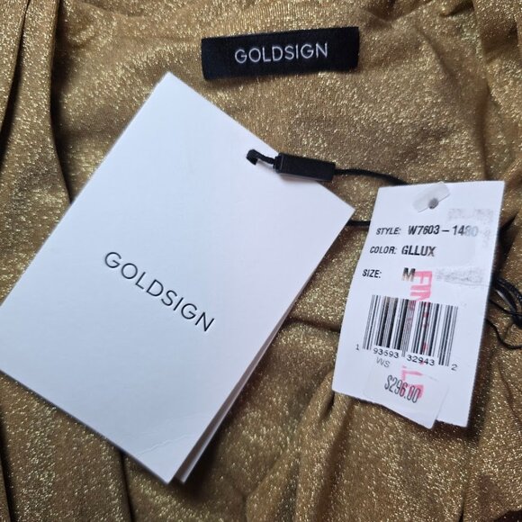 NWT GOLDSIGN Hilda Bodysuit in Gold Lurex M - Picture 11 of 15